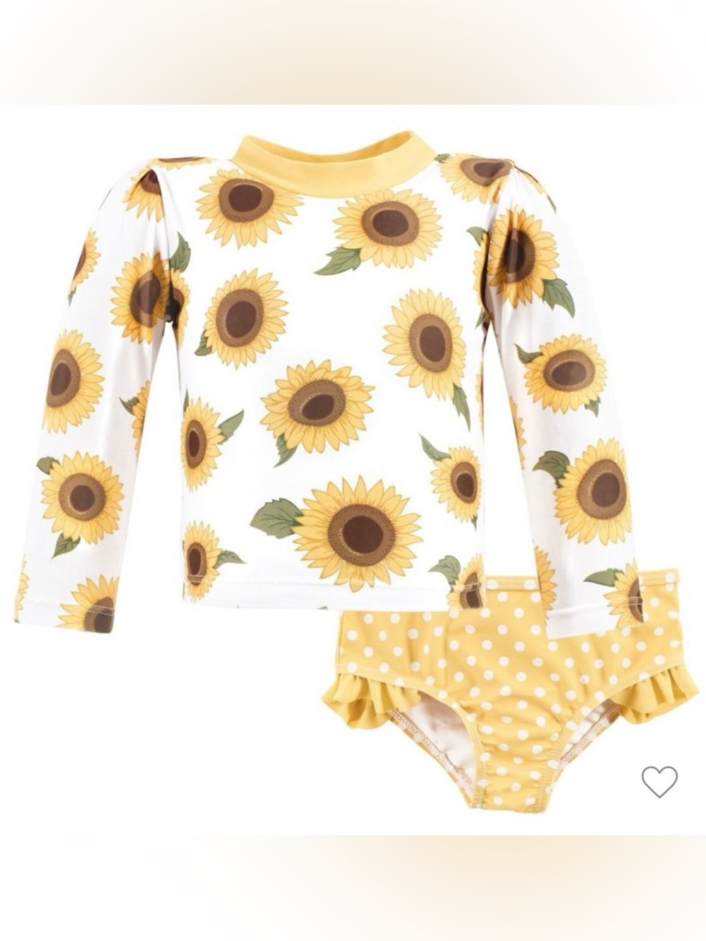 NWT - Hudson Baby Sunflowers Swim Rashguard Set